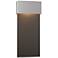 Stratum Large Dark Sky LED Outdoor Sconce - Steel Finish - Bronze Accents