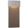 Stratum Large Dark Sky LED Outdoor Sconce - Steel Finish - Smoke Accents