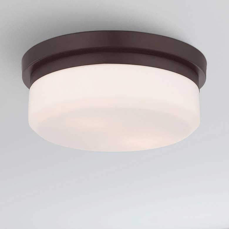 Image 1 Stratus 11-in W Bronze Flush Mount Light