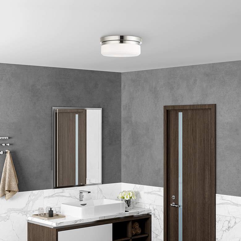 Image 6 Stratus 11-in W Chrome Flush Mount Light more views
