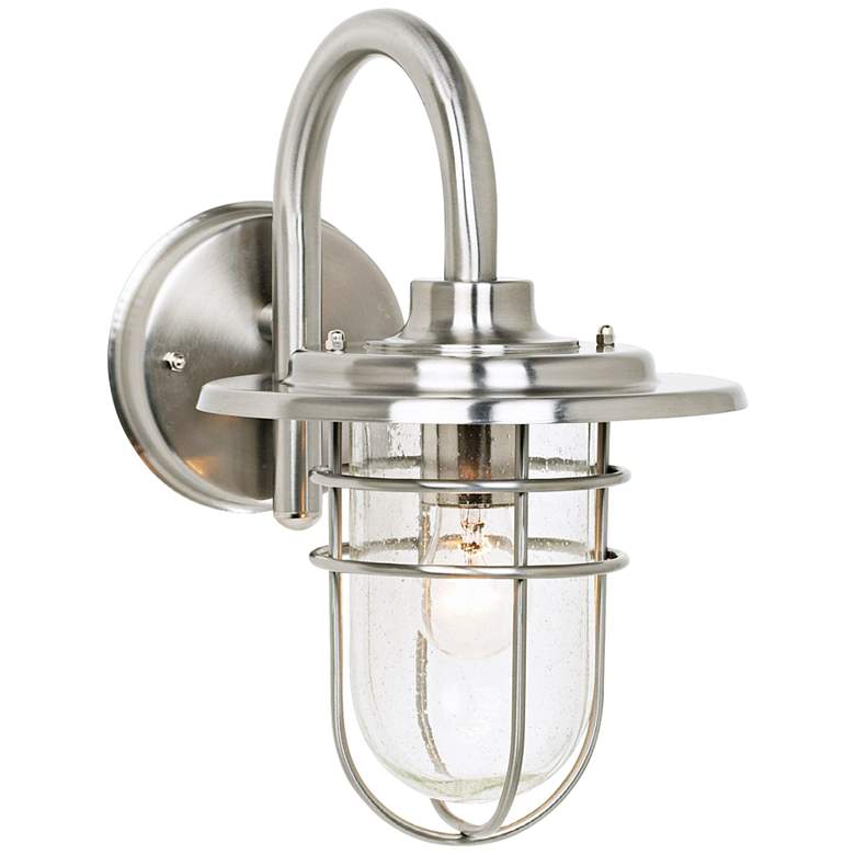 Image 3 Stratus 12 3/4 inch High Brushed Nickel Outdoor Wall Light