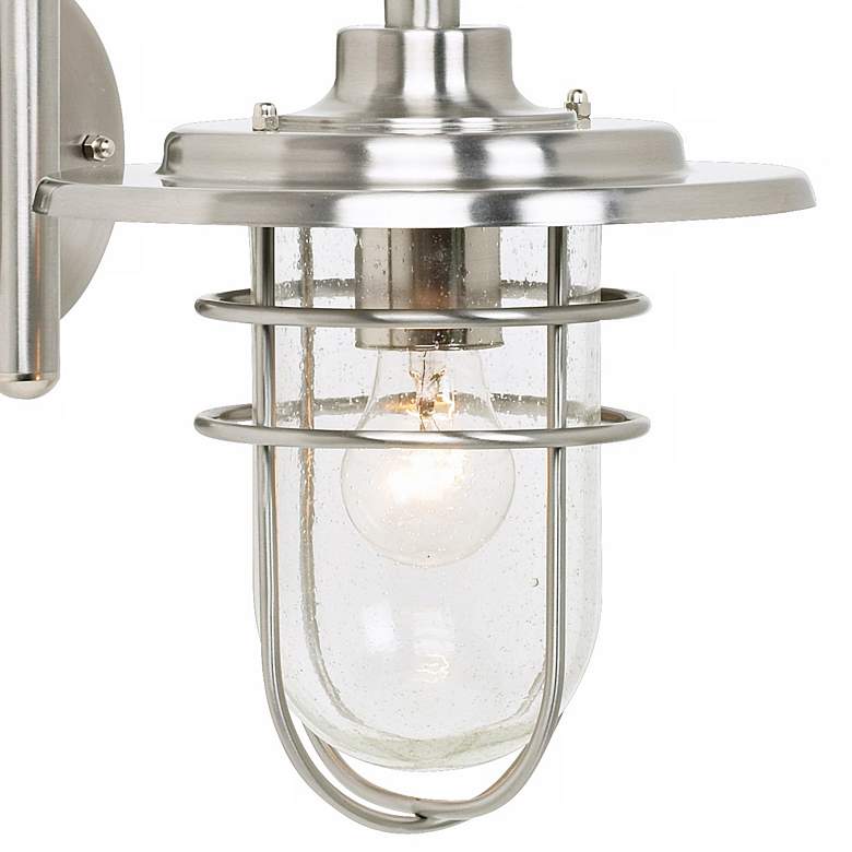 Image 4 Stratus 12 3/4" High Brushed Nickel Outdoor Wall Light more views