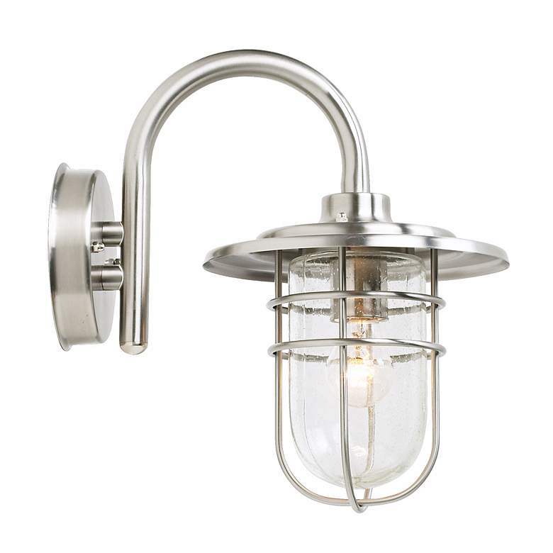 Image 5 Stratus 12 3/4" High Brushed Nickel Outdoor Wall Light more views