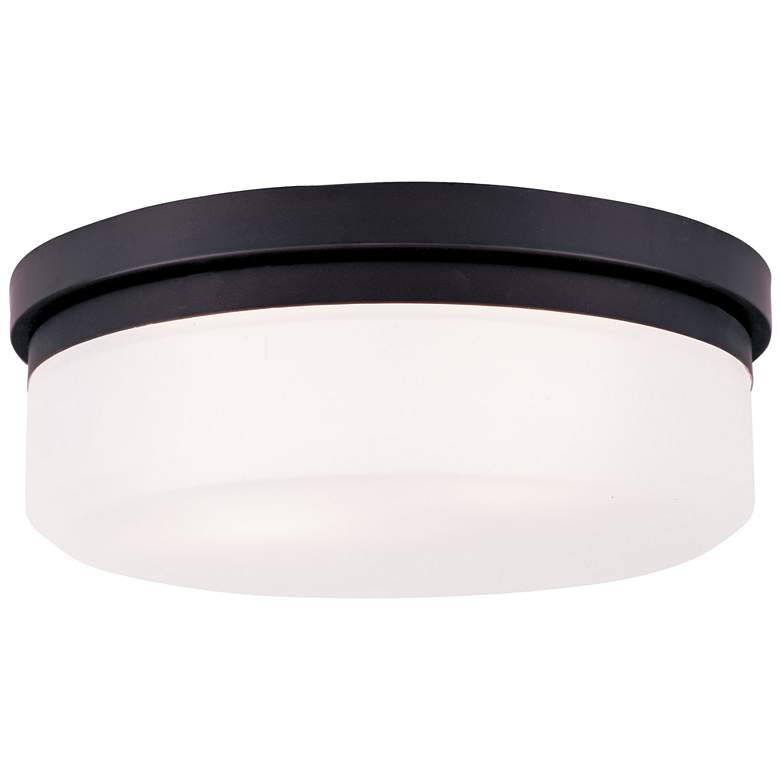 Image 1 Stratus 13-in W Bronze Flush Mount Light