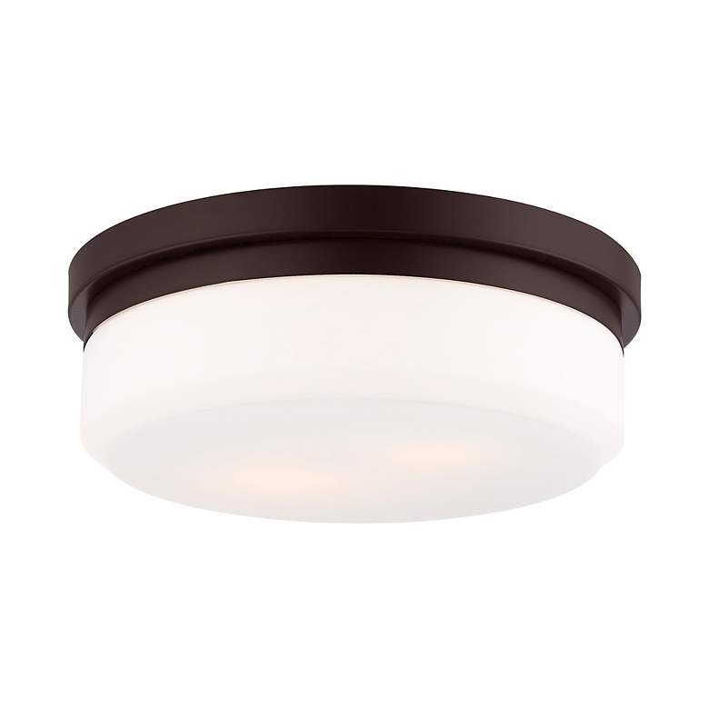 Image 4 Stratus 13-in W Bronze Flush Mount Light more views