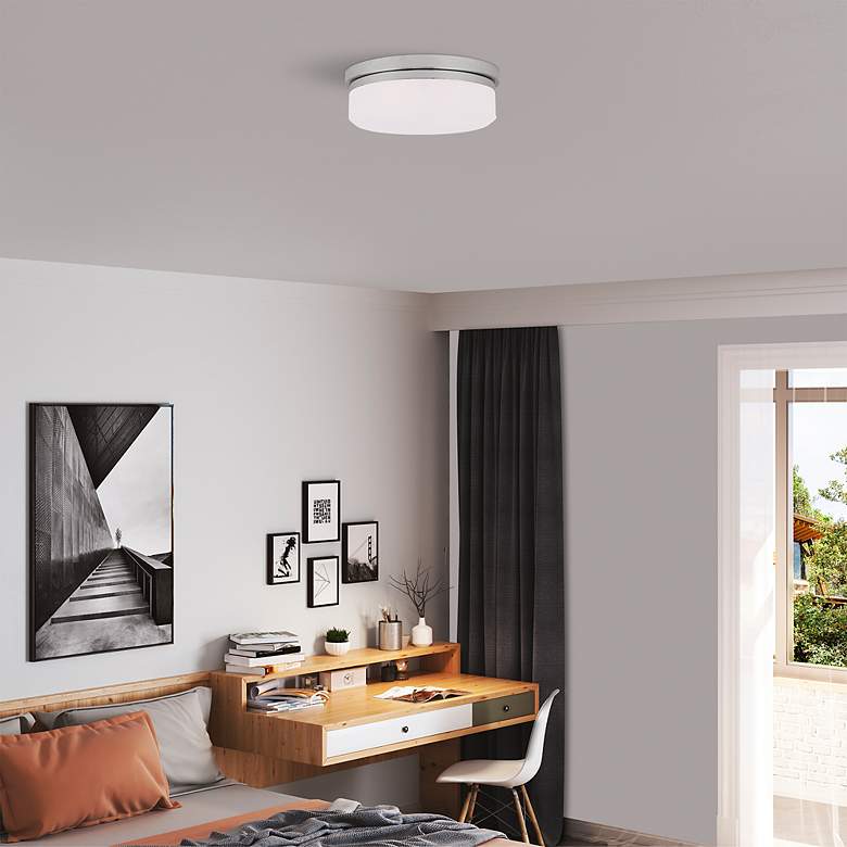Image 2 Stratus 13-in W Chrome Flush Mount Light more views