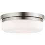 3_Stratus 13" Wide Brushed Nickel Round Ceiling Light