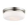 5_Stratus 13" Wide Brushed Nickel Round Ceiling Light more views