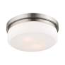 6_Stratus 13" Wide Brushed Nickel Round Ceiling Light more views