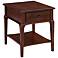 Stratus 20" Wide Heartwood Cherry 1-Drawer Wood End Table