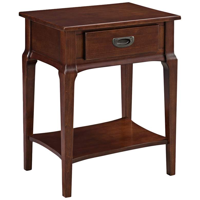 Stratus 22 inch Wide Heartwood Cherry 1-Drawer Wood Nightstand
