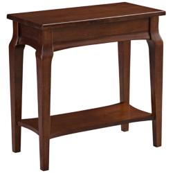 Stratus 24&quot; Wide Cherry Wood Narrow Chairside Table