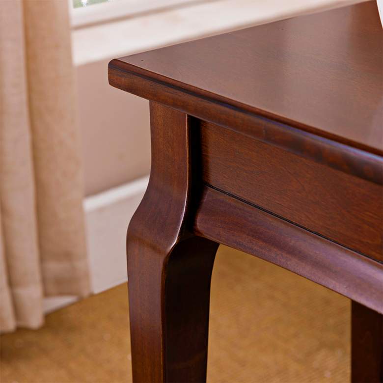 Image 3 Stratus 24" Wide Cherry Wood Narrow Chairside Table more views