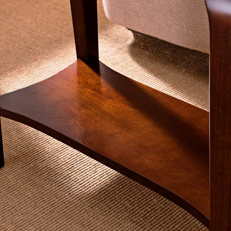 Image 4 Stratus 24" Wide Cherry Wood Narrow Chairside Table more views
