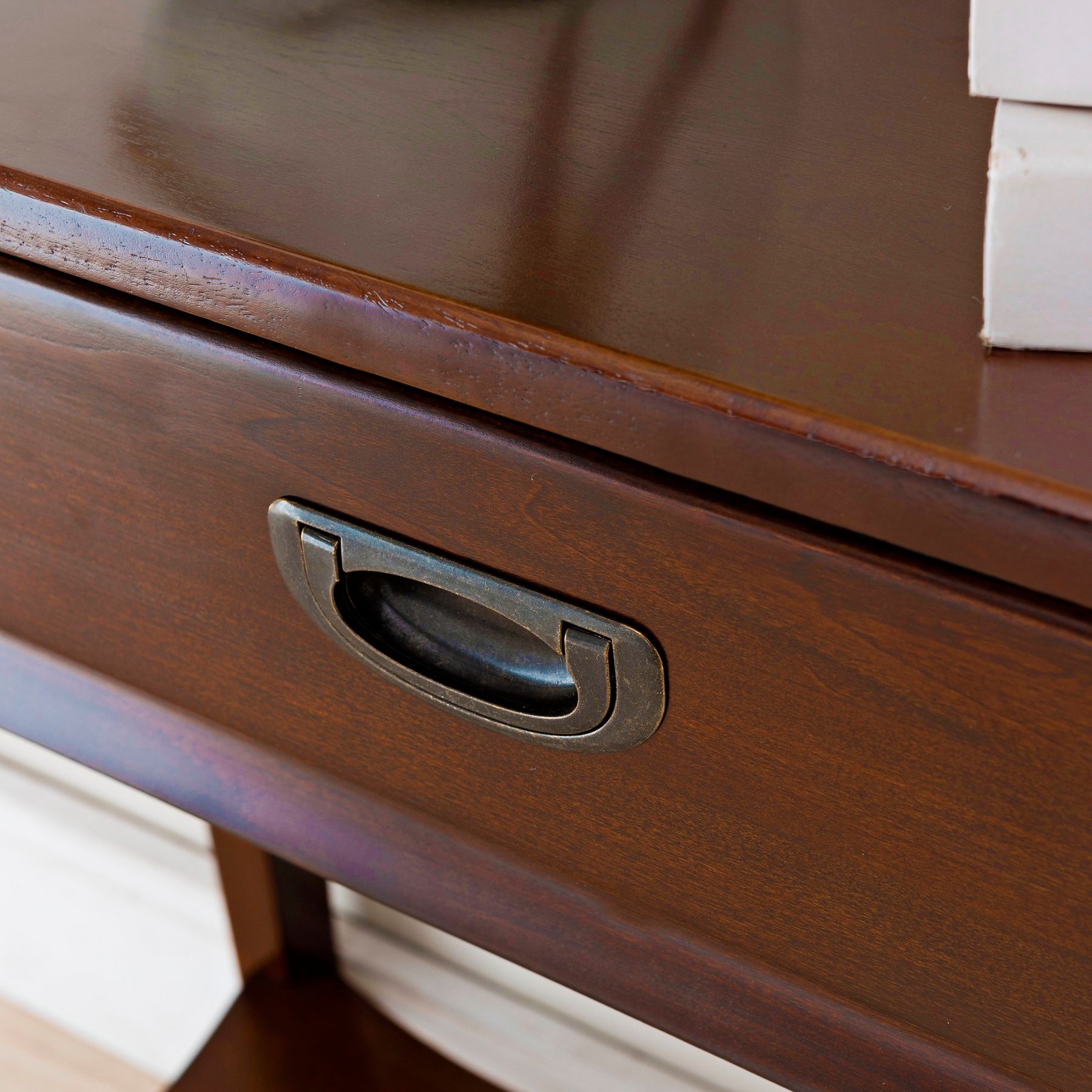 Image 4 Stratus 30" Wide Heartwood Cherry Wood Hall Stand Table more views