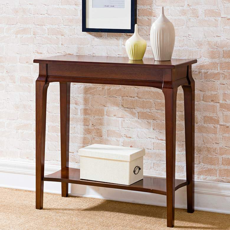 Image 1 Stratus 30" Wide Heartwood Cherry Wood Hall Stand