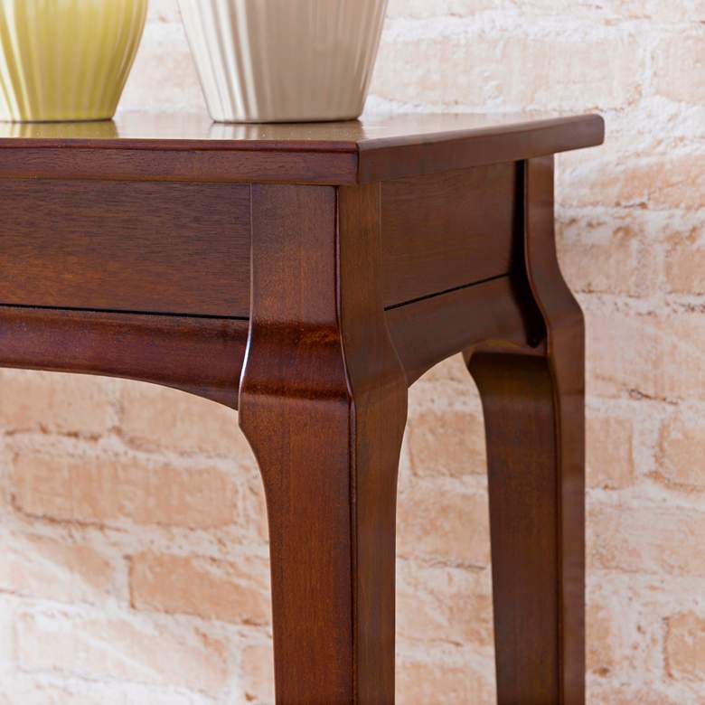 Image 3 Stratus 30" Wide Heartwood Cherry Wood Hall Stand more views