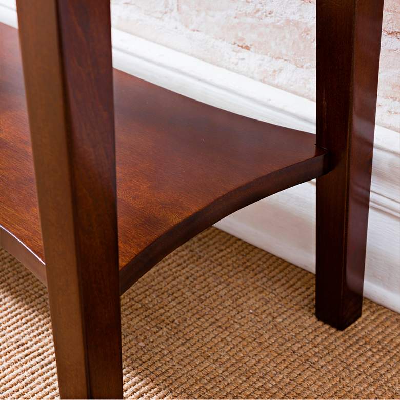 Image 5 Stratus 30" Wide Heartwood Cherry Wood Hall Stand more views