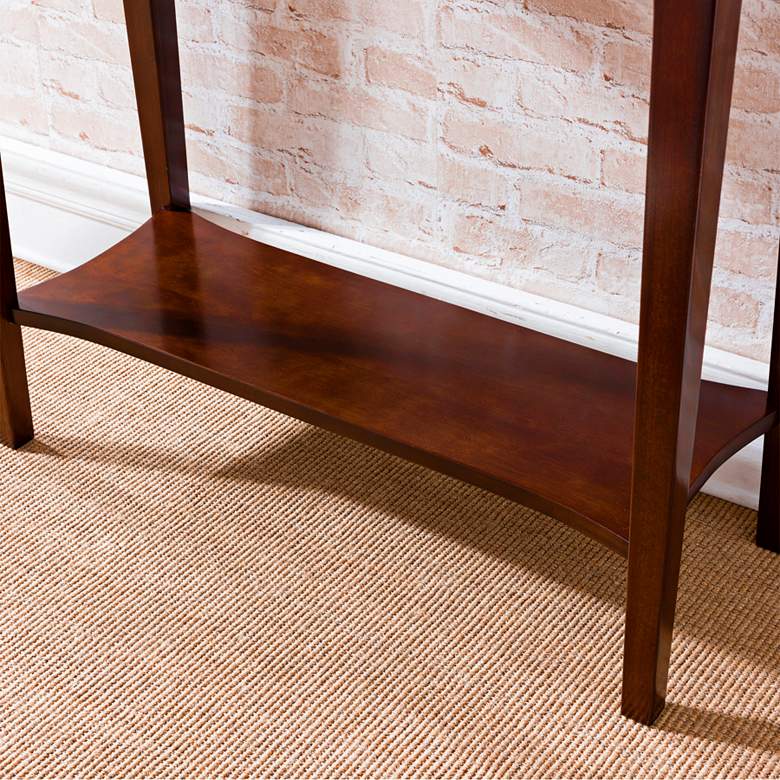 Image 6 Stratus 30" Wide Heartwood Cherry Wood Hall Stand more views