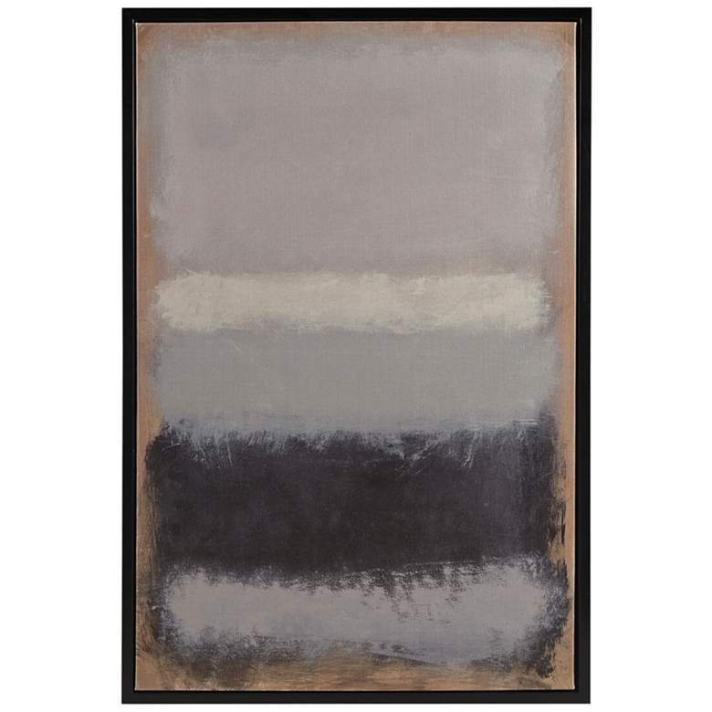 Image 2 Stratus 37 3/4 inch High Gray Charcoal Framed Canvas Wall Art