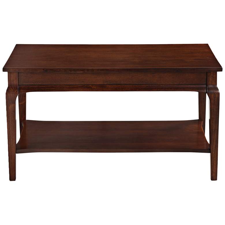 Stratus 38 inch Wide Heartwood Cherry Wood Coffee Table