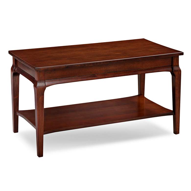 Stratus 38 inch Wide Heartwood Cherry Wood Coffee Table more views