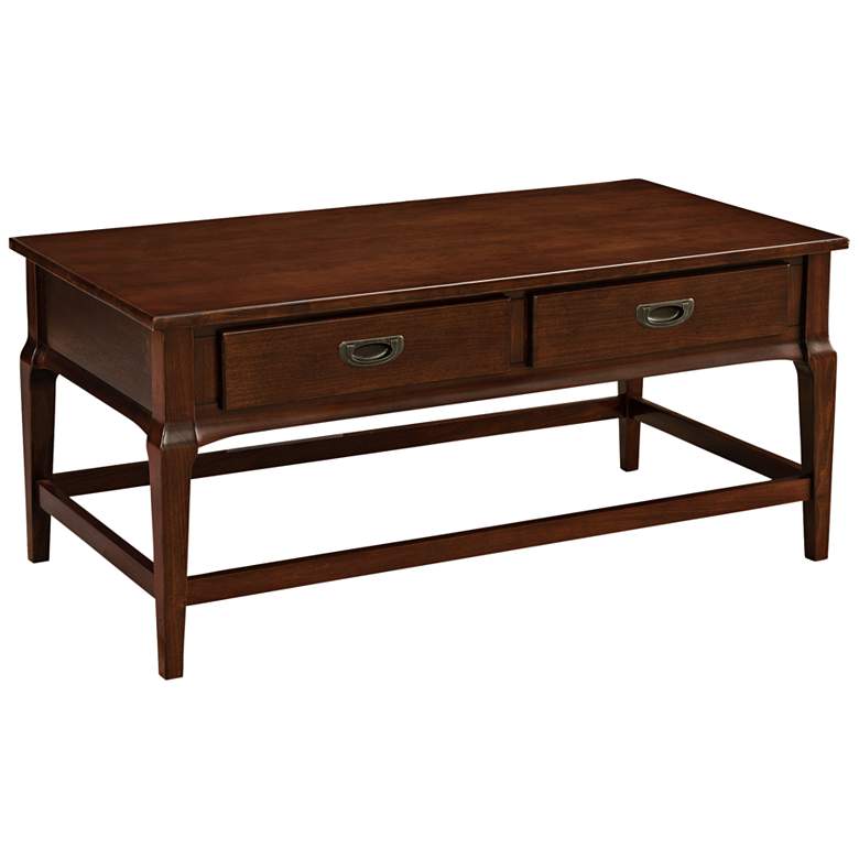 Image 1 Stratus 46 inch Wide Heartwood Cherry 2-Drawer Wood Coffee Table