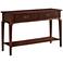 Stratus 48" Wide Heartwood Cherry Wood 2-Drawer Traditional Sofa Table