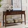 Stratus 48" Wide Heartwood Cherry Wood 2-Drawer Traditional Sofa Table
