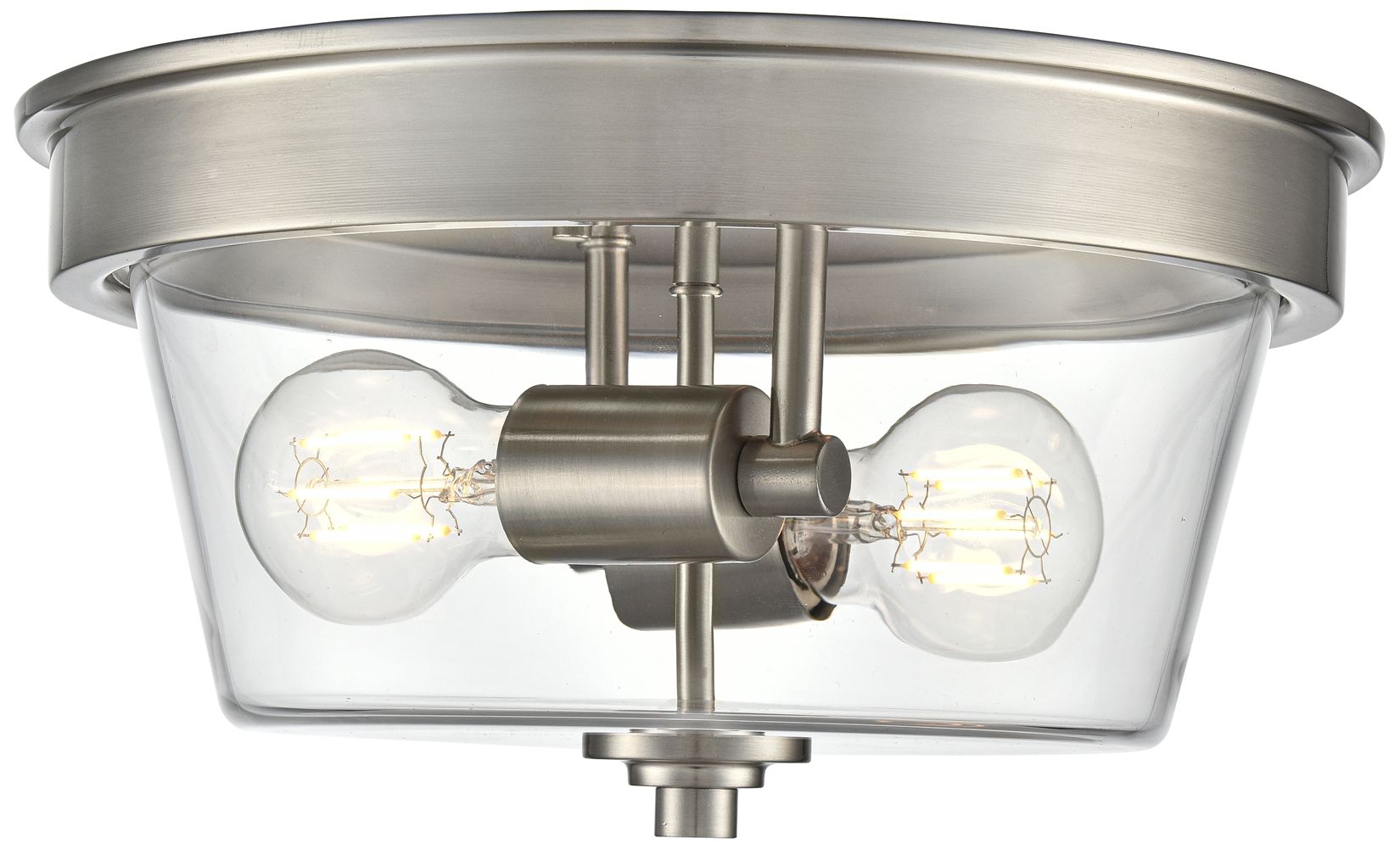 Image 3 Strayhan 13" 2-Light Flush Mount in Brushed Nickel more views