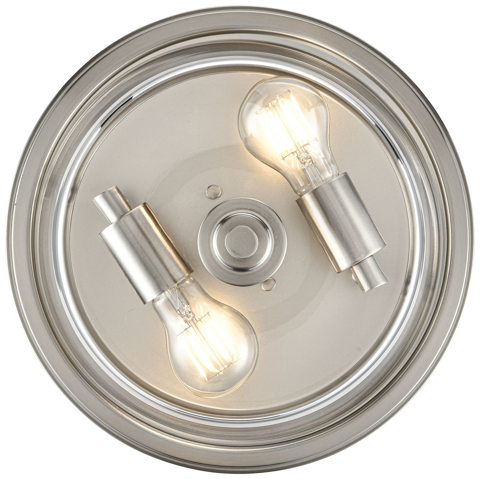 Image 4 Strayhan 13" 2-Light Flush Mount in Brushed Nickel more views