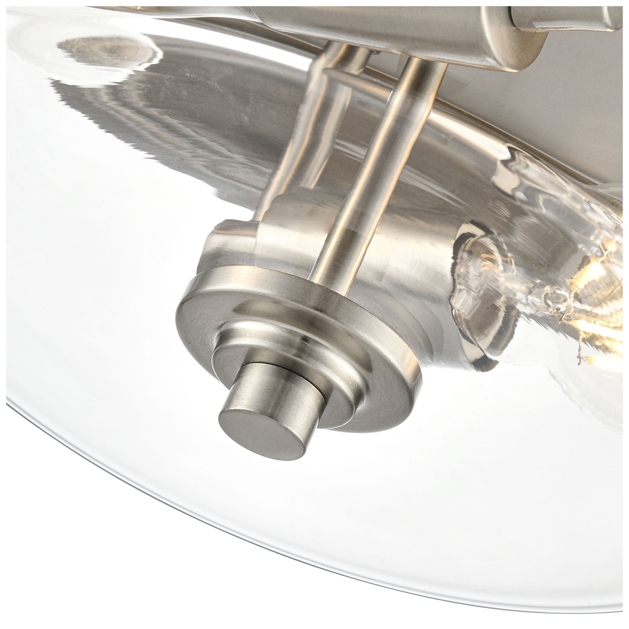 Image 5 Strayhan 13" 2-Light Flush Mount in Brushed Nickel more views