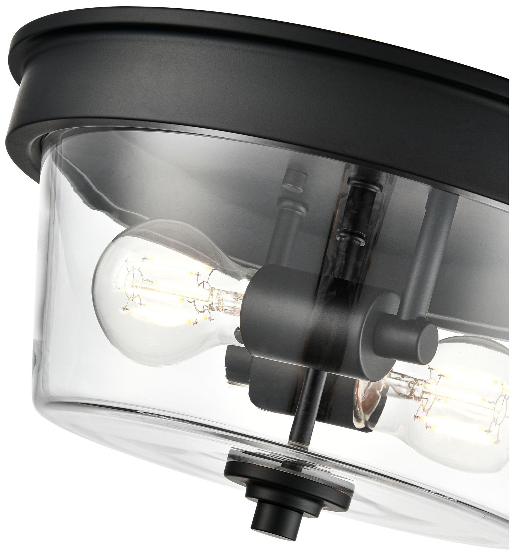 Image 6 Strayhan 13" 2-Light Flush Mount in Matte Black more views