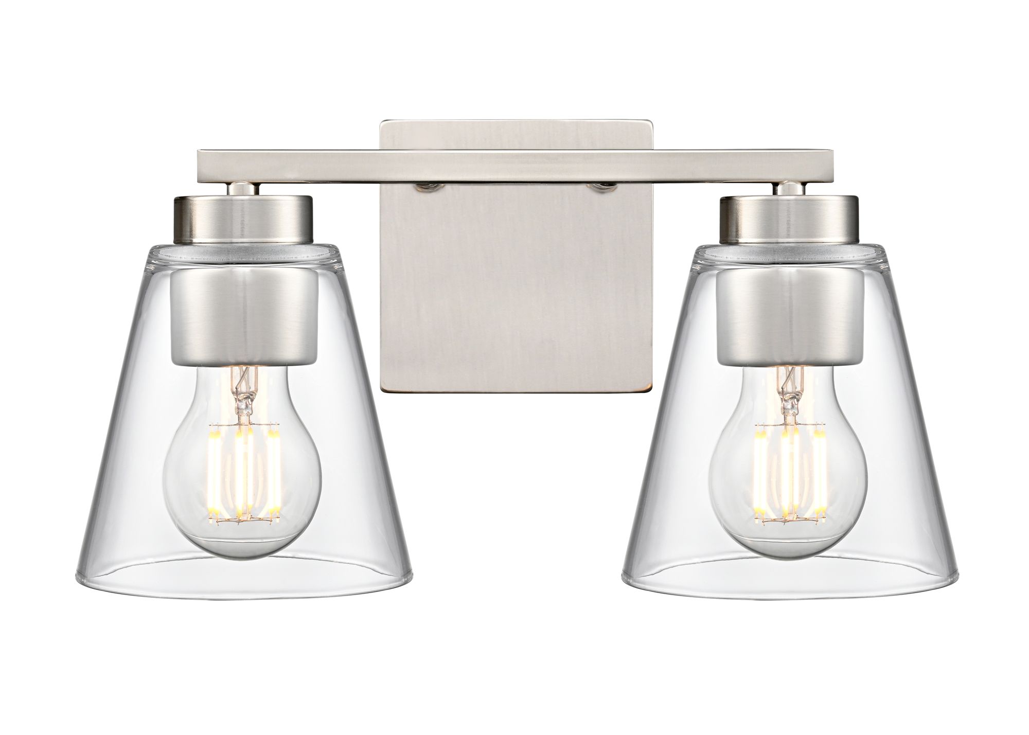 Image 3 Strayhan 13" Wide 2-Light Vanity in Brushed Nickel more views
