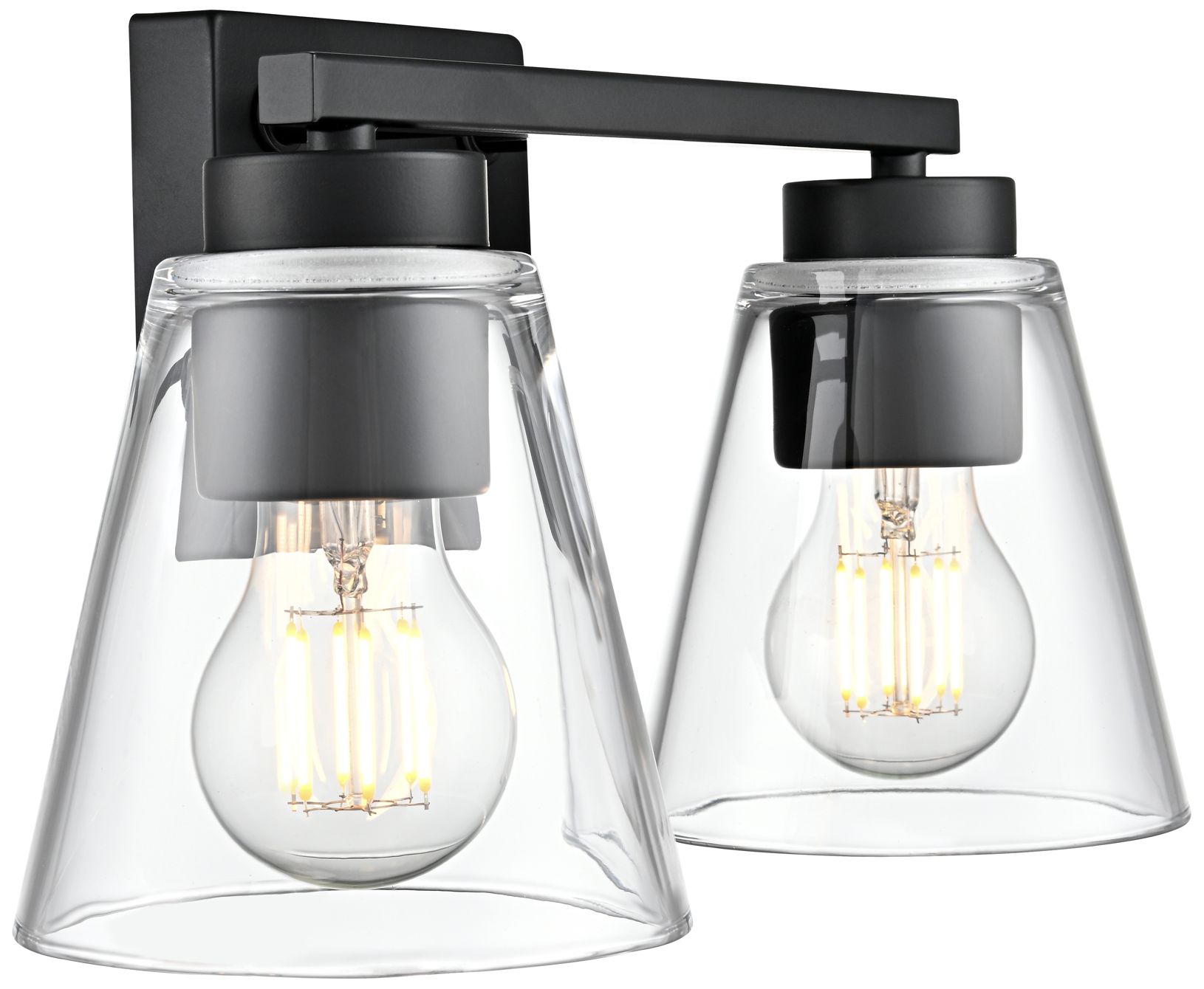 Image 5 Strayhan 13" Wide 2-Light Vanity in Matte Black more views