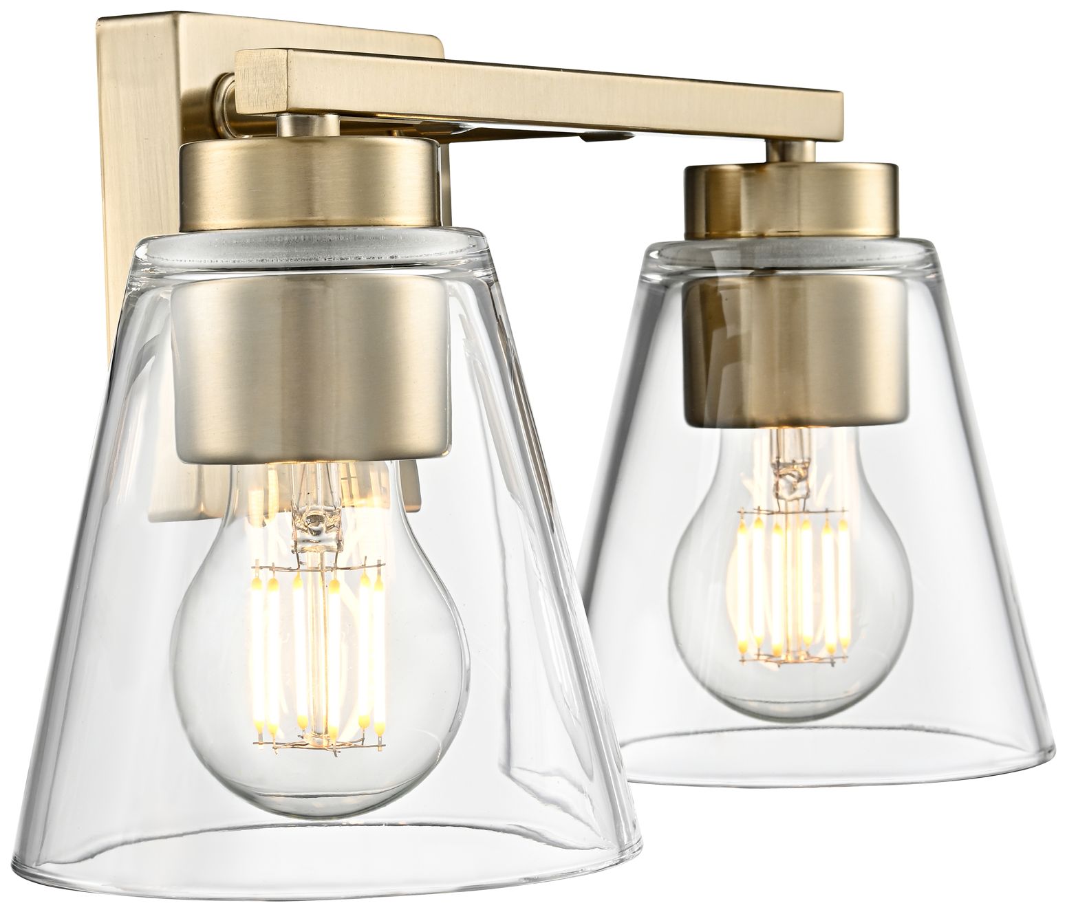 Image 3 Strayhan 13" Wide 2-Light Vanity in Modern Gold more views