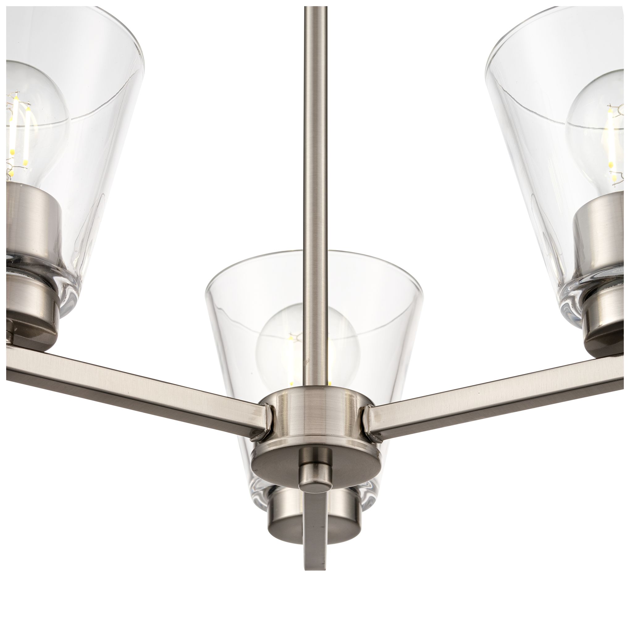 Image 3 Strayhan 18" 3-Light Chandelier in Brushed Nickel more views