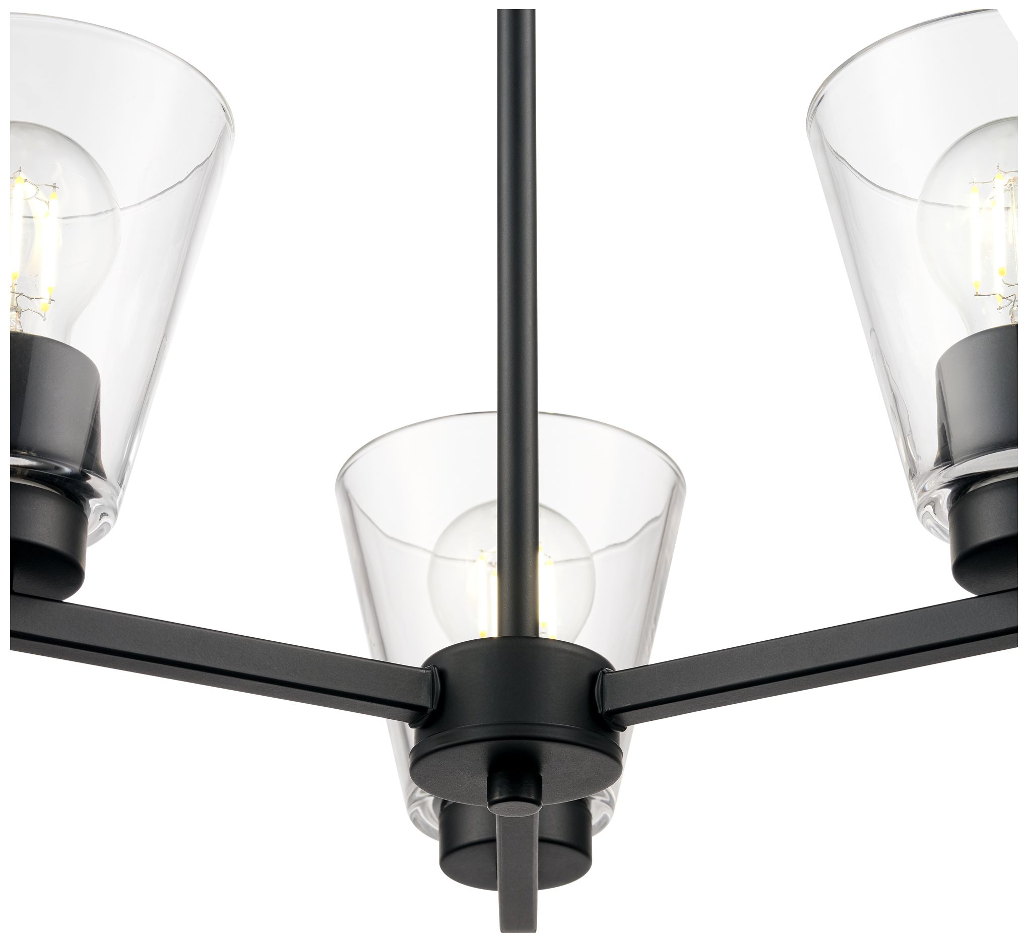 Image 3 Strayhan 18" 3-Light Chandelier in Matte Black more views