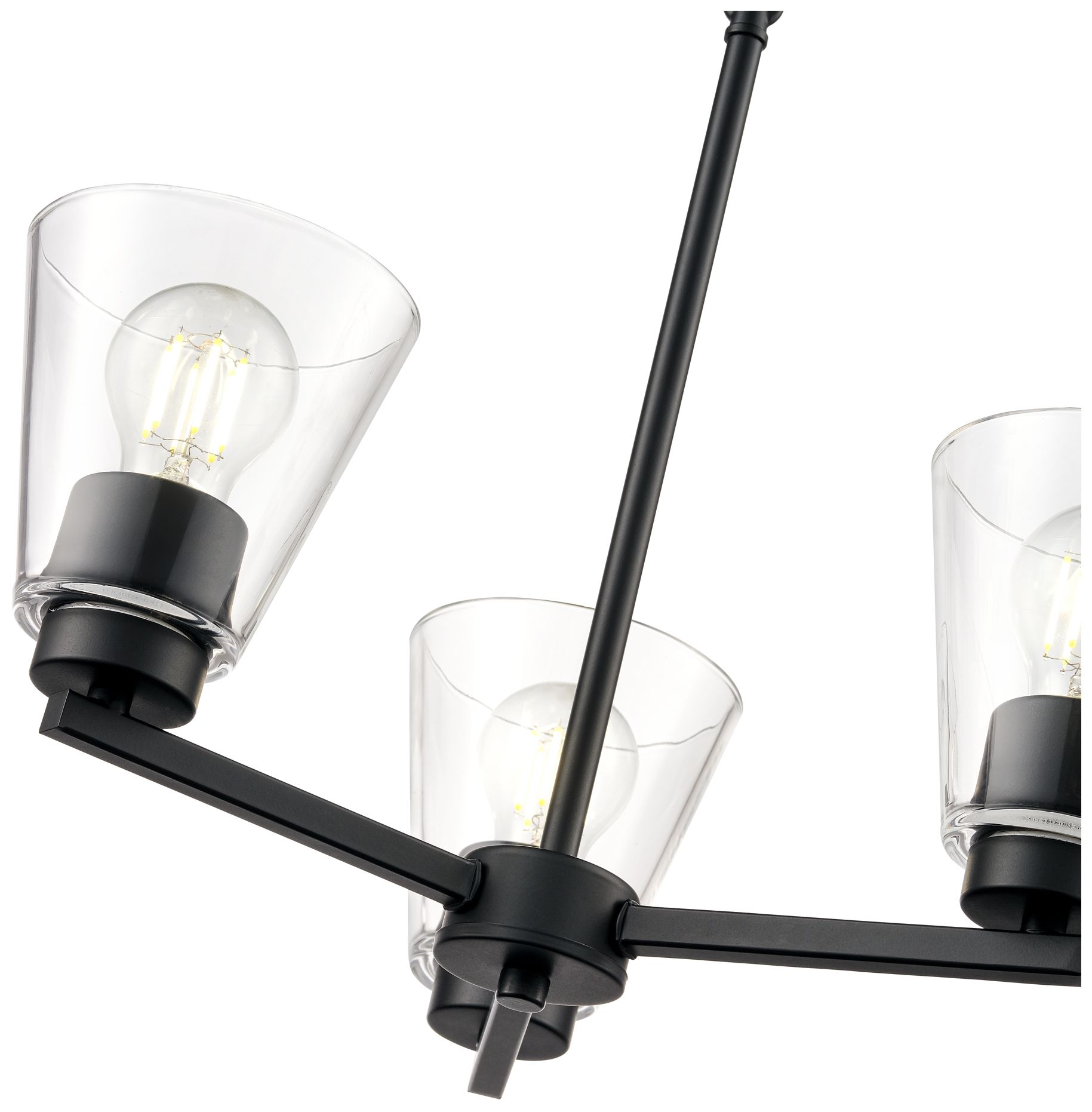 Image 5 Strayhan 18" 3-Light Chandelier in Matte Black more views