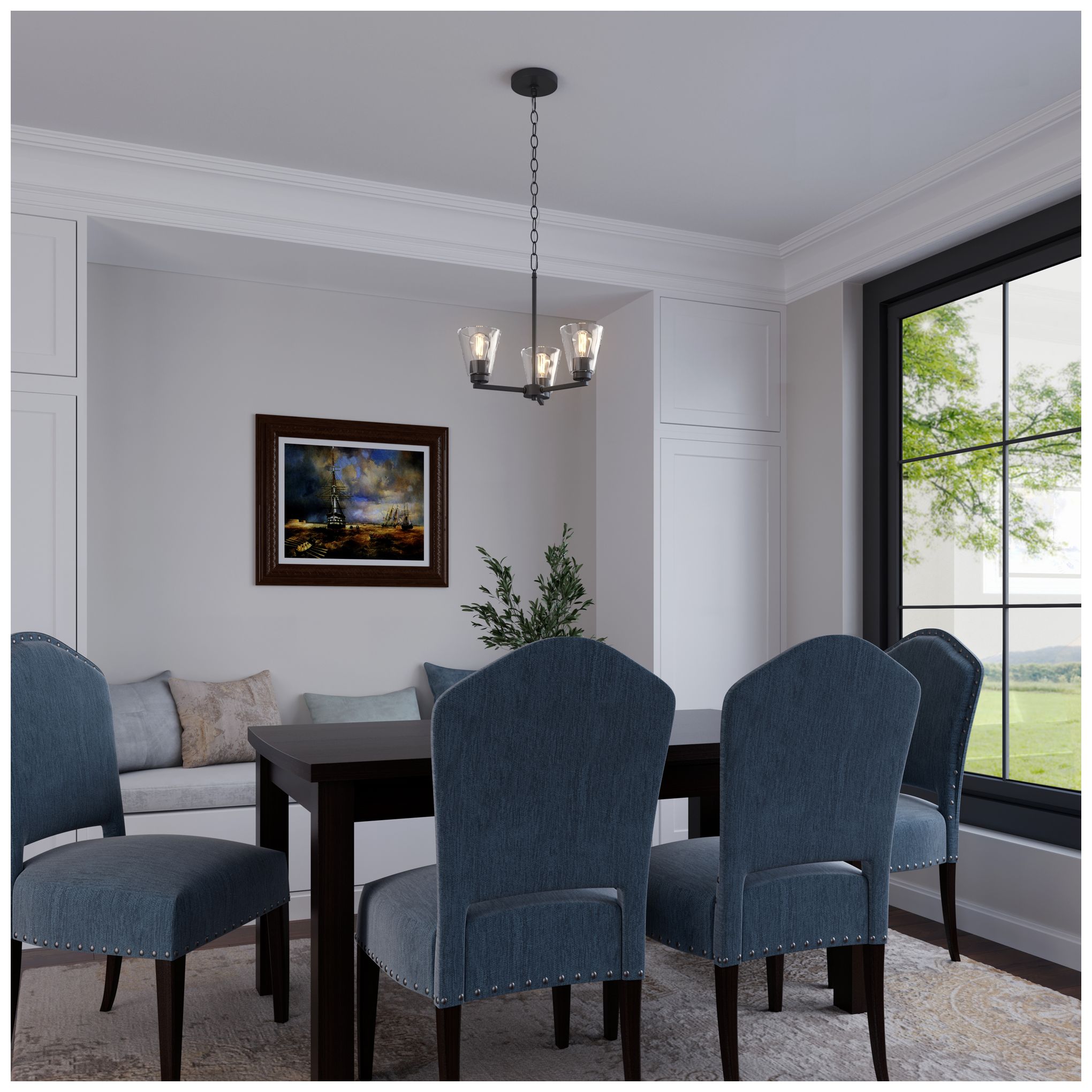 Image 6 Strayhan 18" 3-Light Chandelier in Matte Black more views