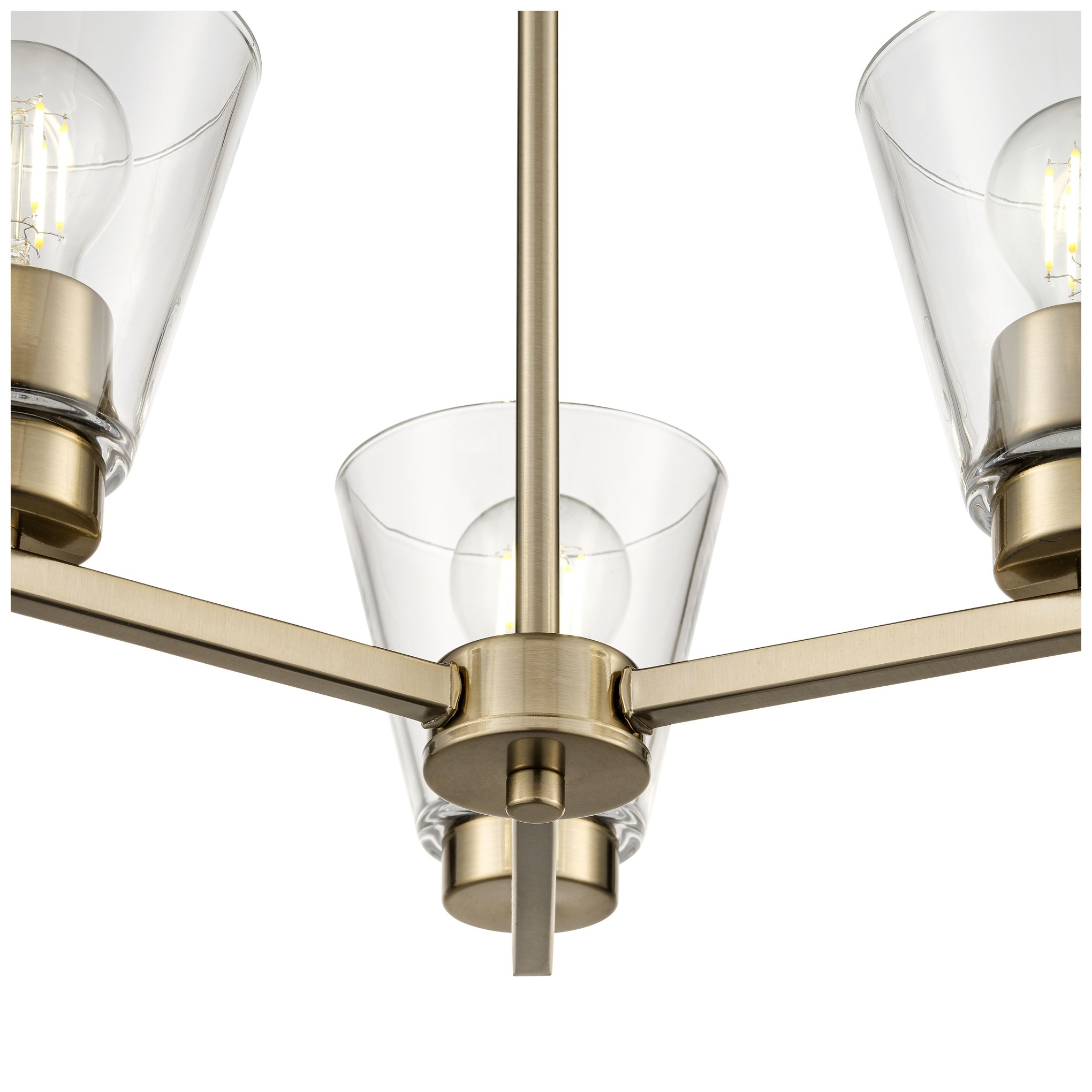 Image 3 Strayhan 18" 3-Light Chandelier in Modern Gold more views