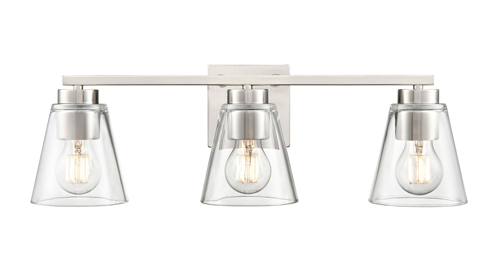 Image 3 Strayhan 22" Wide 3-Light Vanity in Brushed Nickel more views