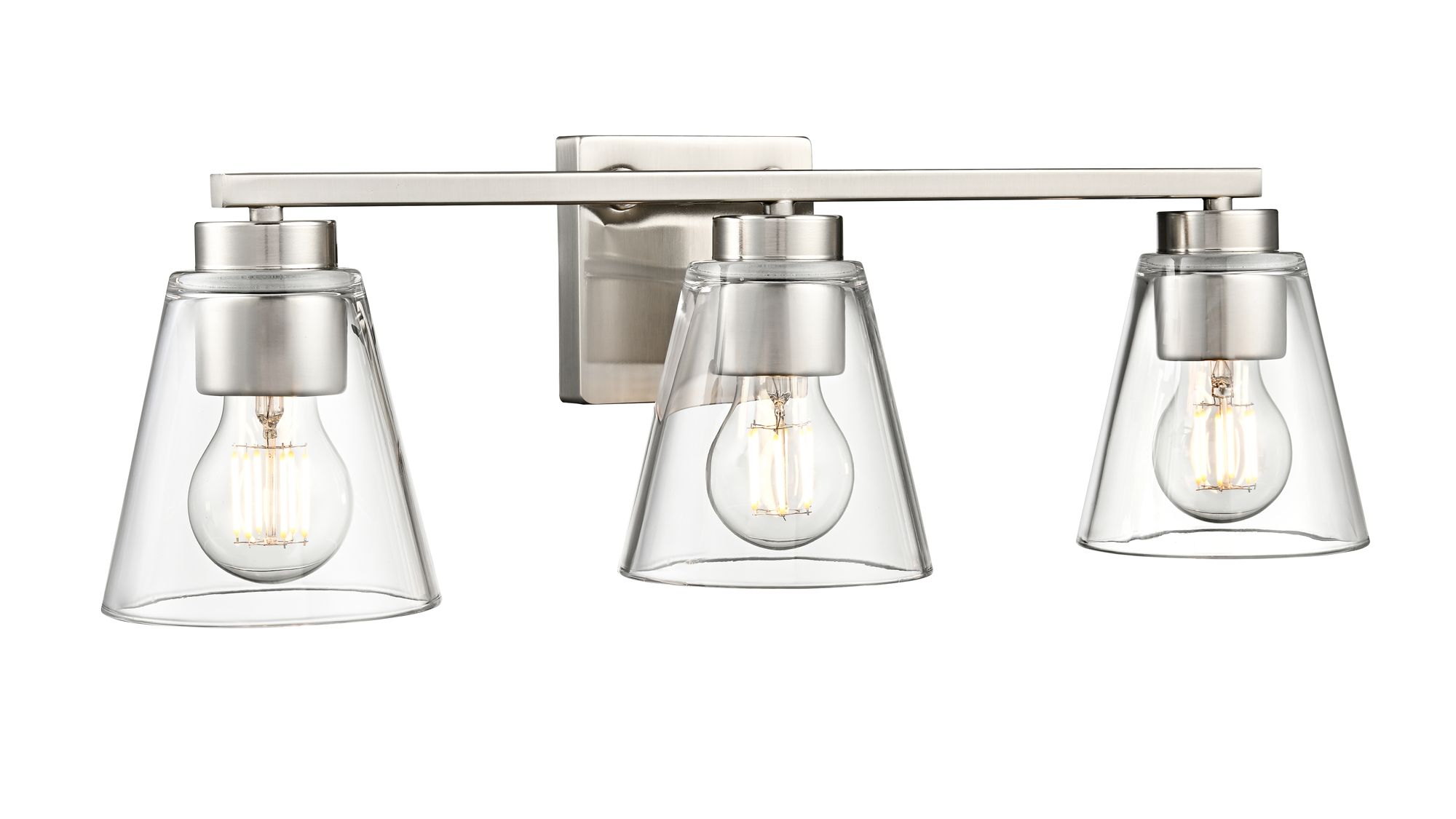 Image 5 Strayhan 22" Wide 3-Light Vanity in Brushed Nickel more views