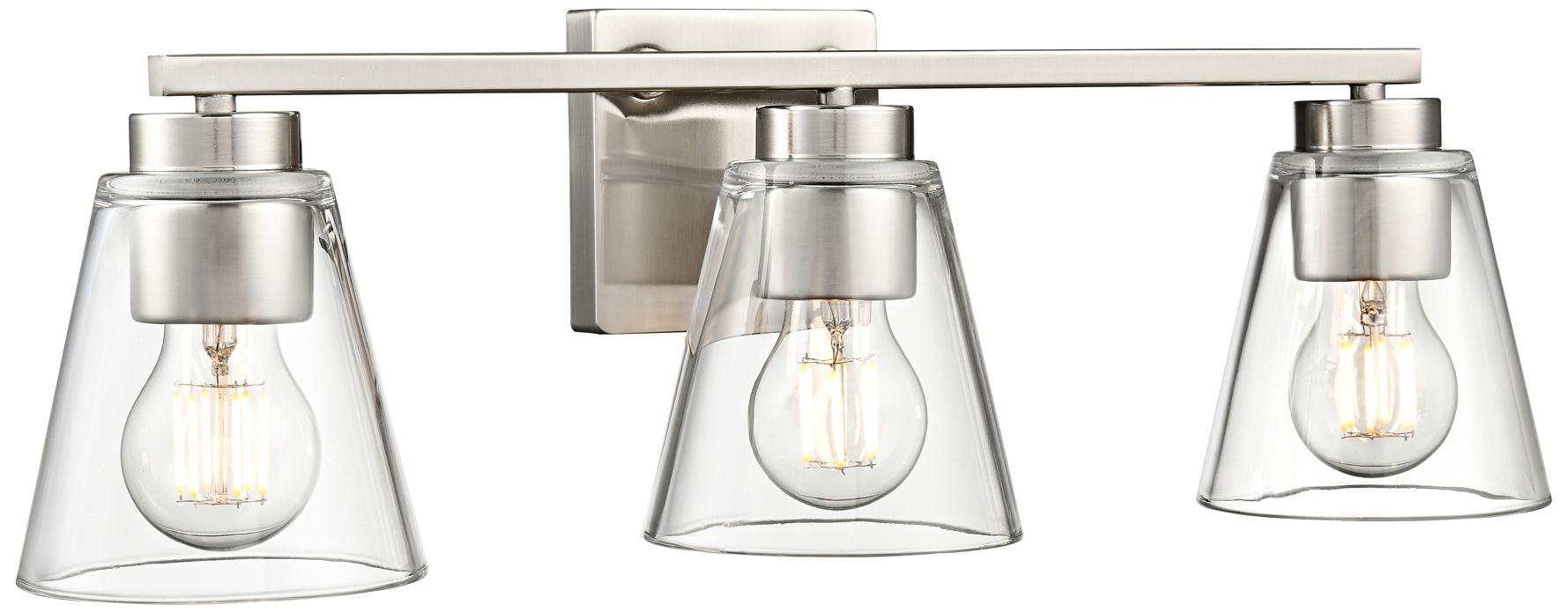 Image 5 Strayhan 22" Wide 3-Light Vanity in Brushed Nickel more views