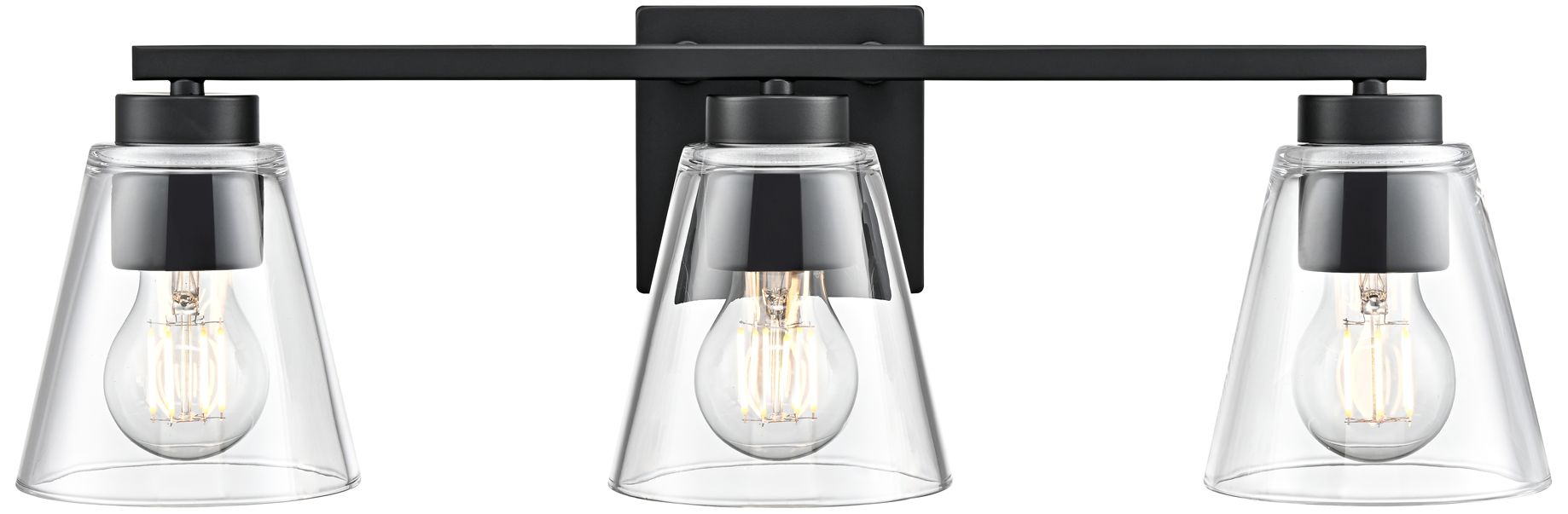 Image 3 Strayhan 22" Wide 3-Light Vanity in Matte Black more views