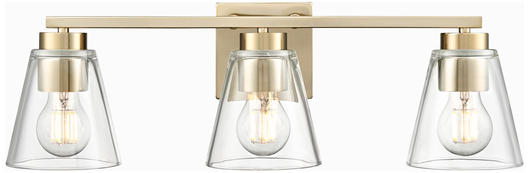 Image 3 Strayhan 22" Wide 3-Light Vanity in Modern Gold more views