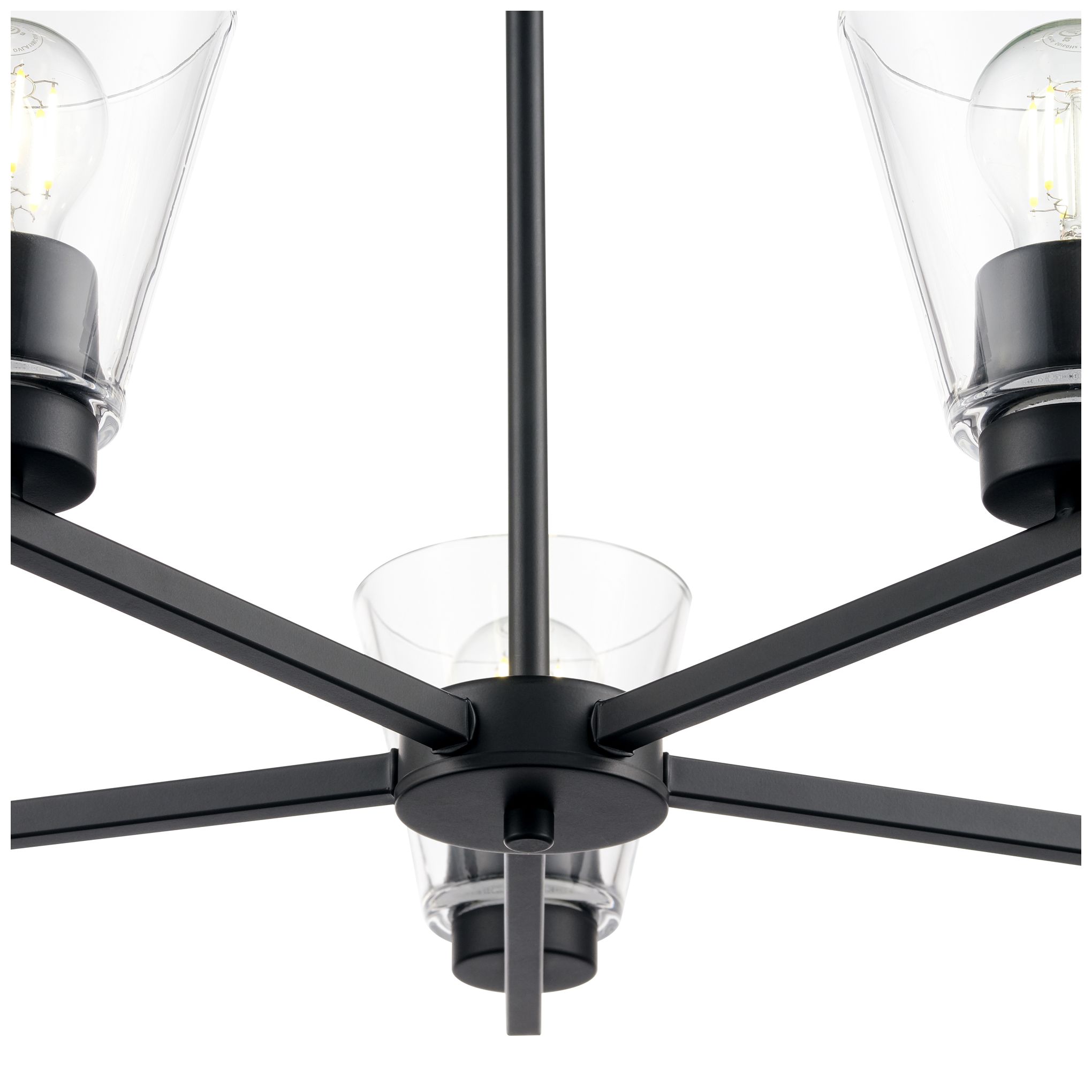 Image 3 Strayhan 24" 5-Light Chandelier in Matte Black more views