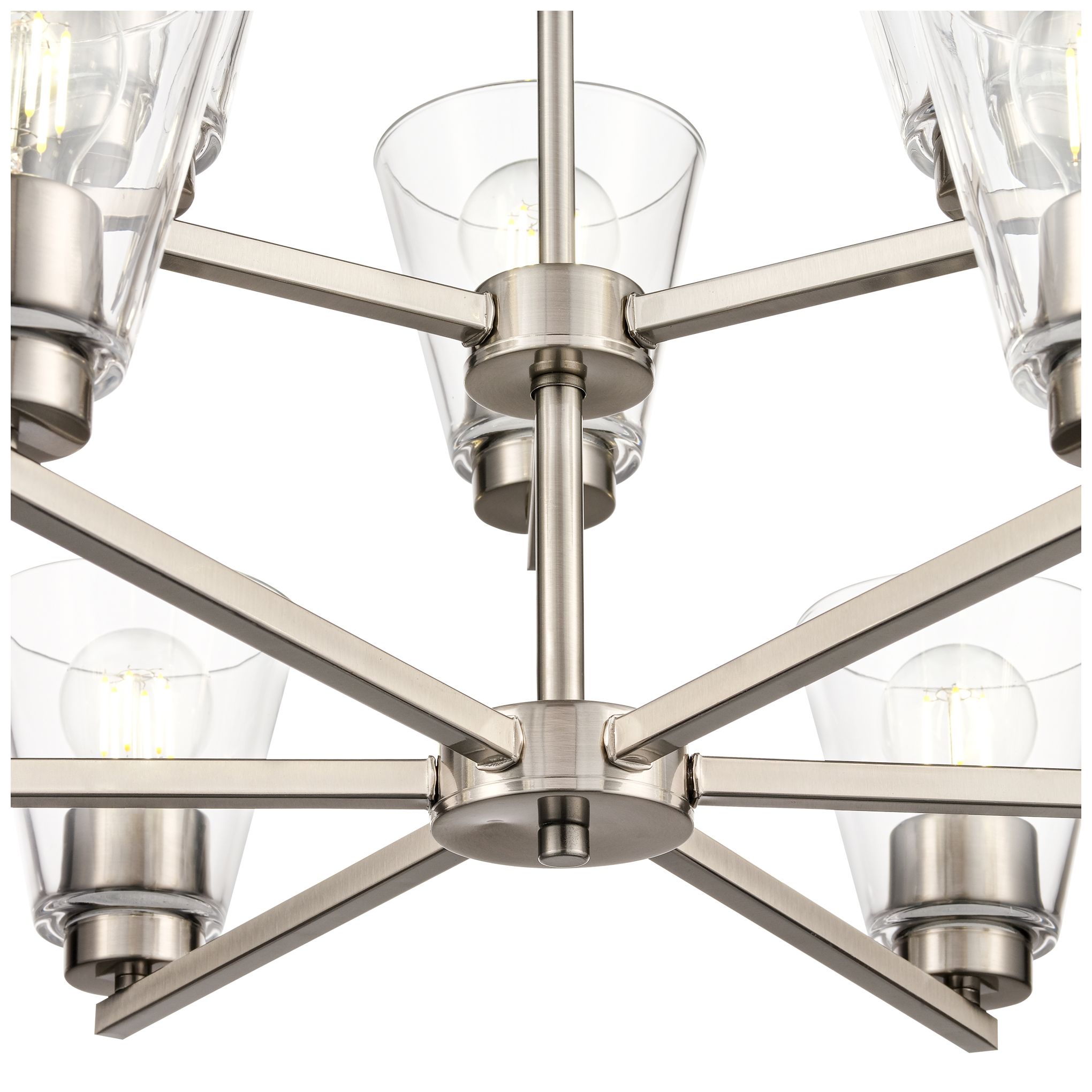 Image 3 Strayhan 28.5" 9-Light Chandelier in  Brushed Nickel more views