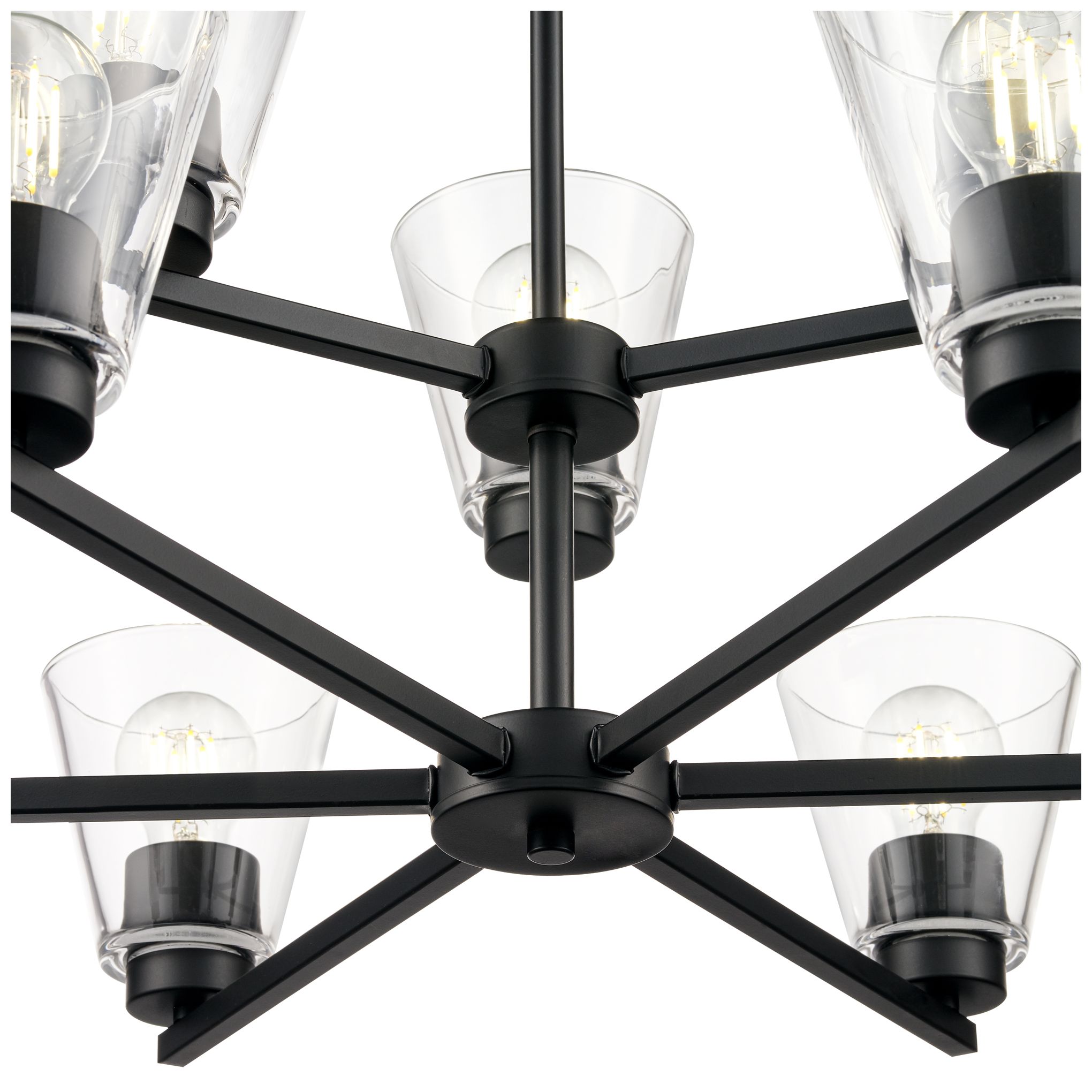 Image 3 Strayhan 28.5" 9-Light Chandelier in Matte Black more views