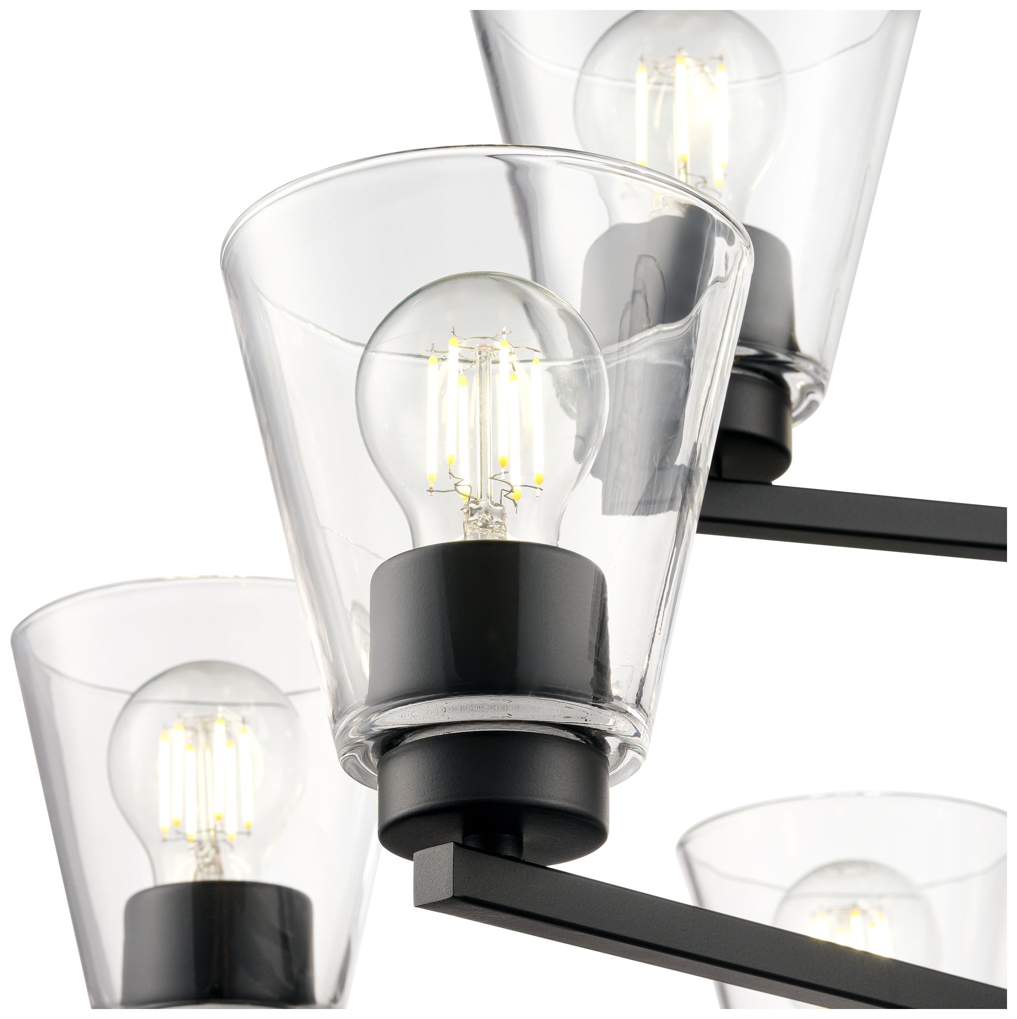 Image 4 Strayhan 28.5" 9-Light Chandelier in Matte Black more views